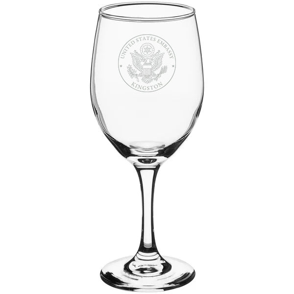 Engraved Acopa Wine Glasses (Two): Kingston