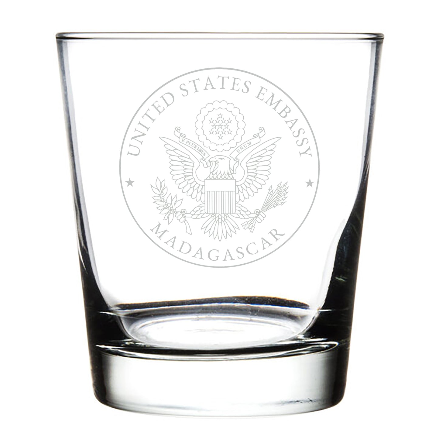 Engraved Libbey Rocks Glasses (Two): Madagascar