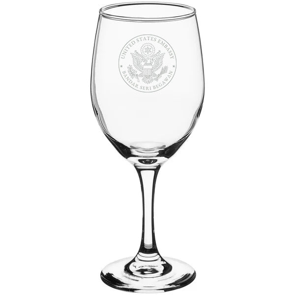 Engraved Acopa Wine Glasses (Two): Bandar Seri Begawan