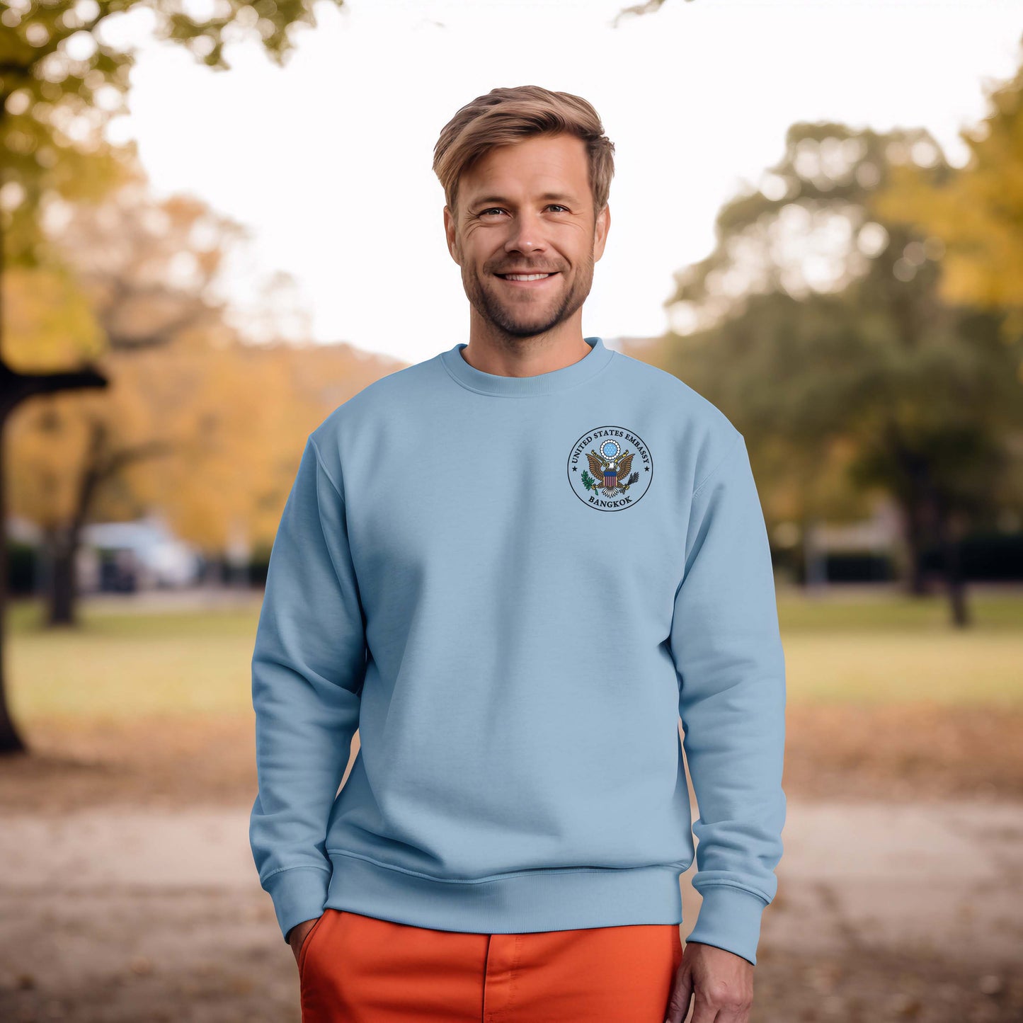 Embroidered Sweatshirt, Color Seal: Bangkok