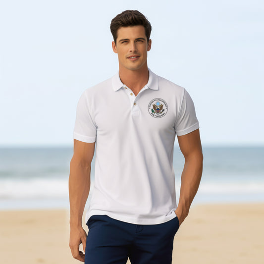 Embroidered Jersey Dryblend Polo, Color Seal: Port Moresby