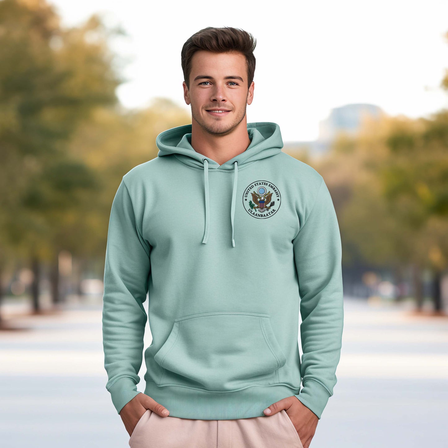 Embroidered Hoodie, Color Seal: Ulaanbaatar