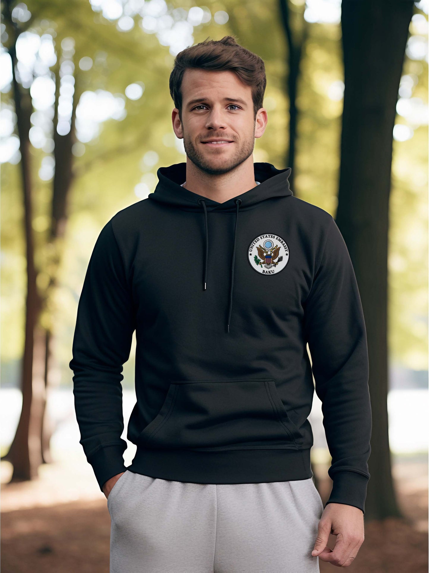 Embroidered Hoodie, Color Seal: Baku