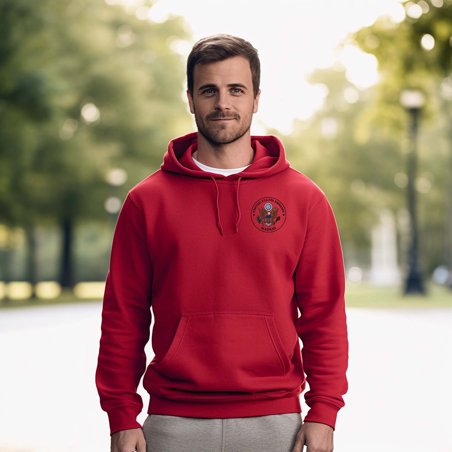 Embroidered Hoodie, Color Seal: Madrid
