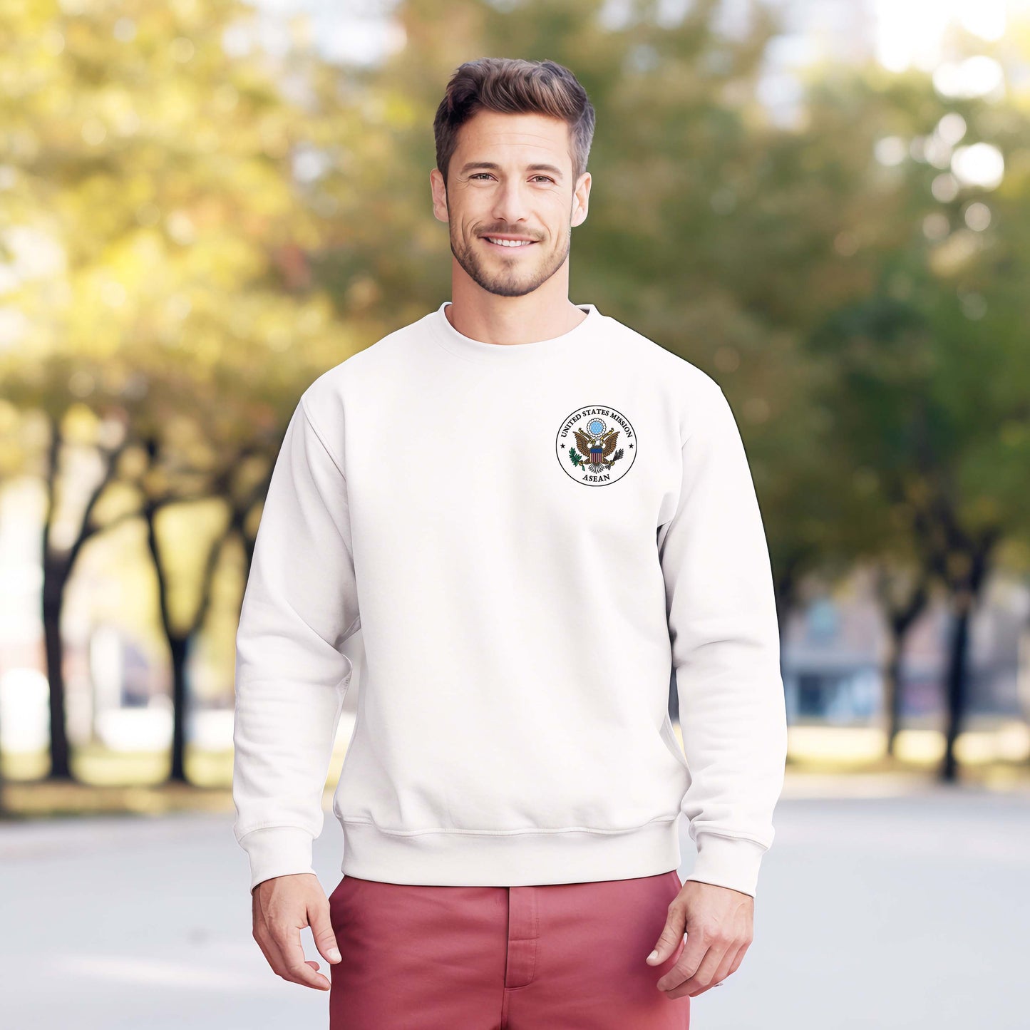 Embroidered Sweatshirt, Color Seal: ASEAN
