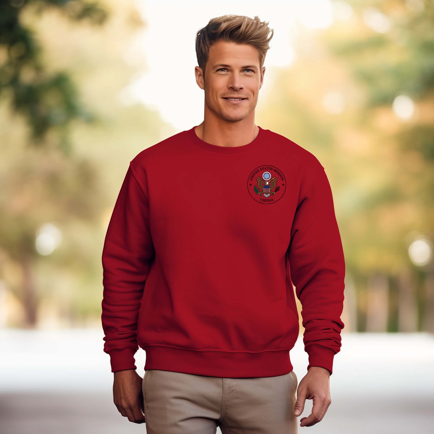 Embroidered Sweatshirt, Color Seal: China