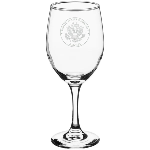 Engraved Acopa Wine Glasses (Two): Rennes