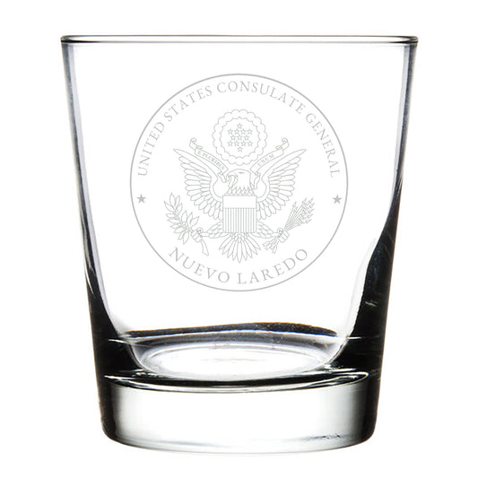 Engraved Libbey Rocks Glasses (Two): Nuevo Laredo