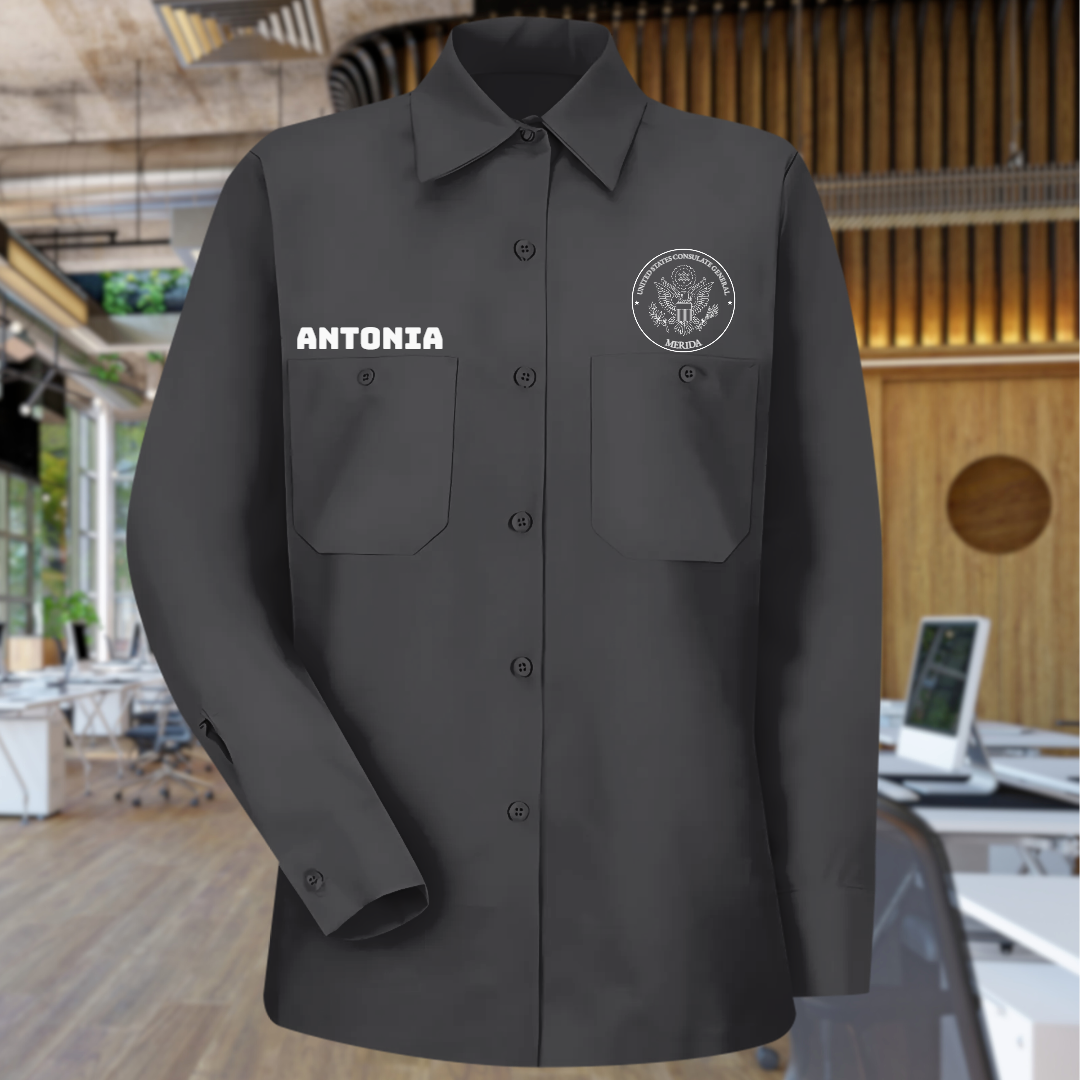 Women's Long Sleeve Uniform Shirt, Classic Post Seal: Global