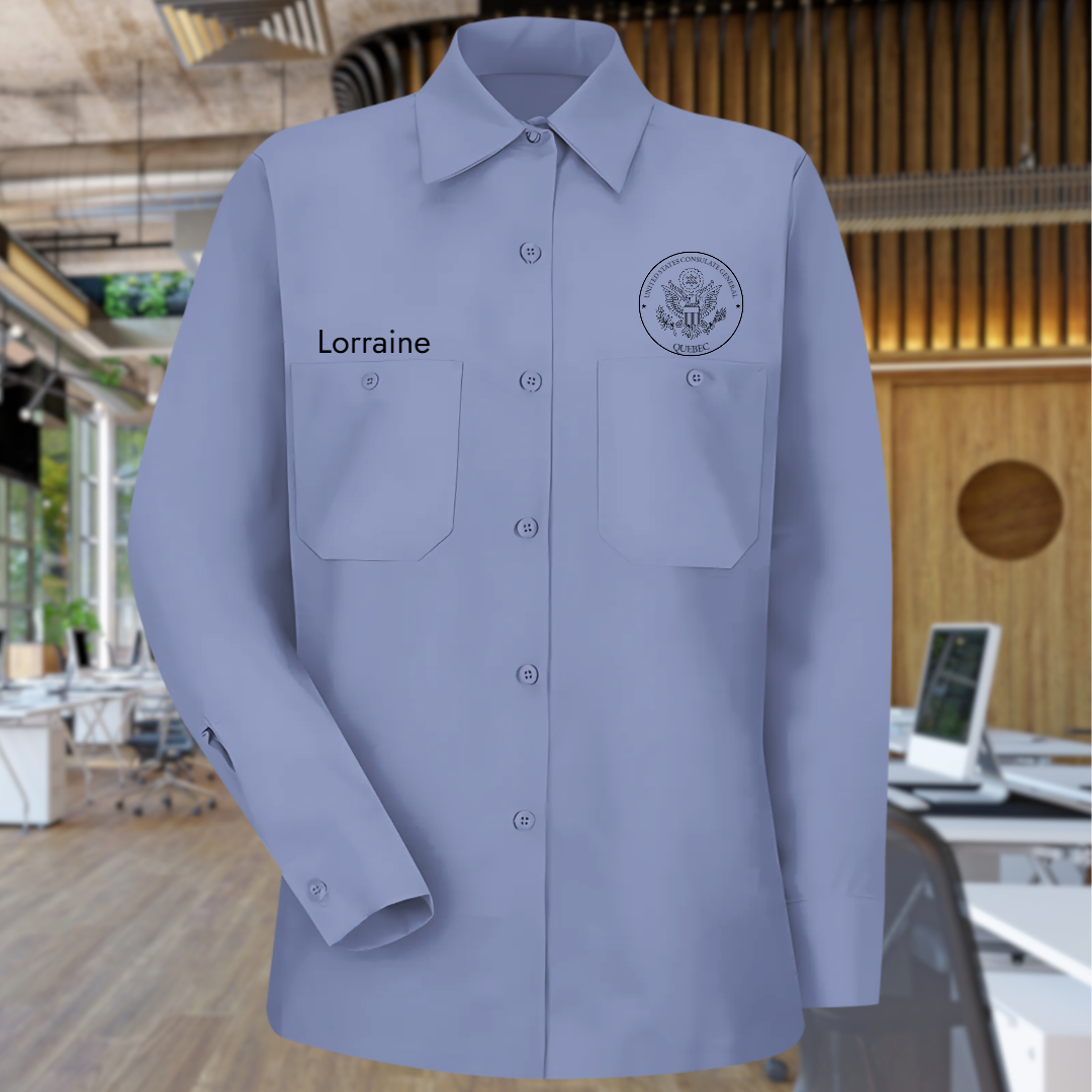 Women's Long Sleeve Uniform Shirt, Classic Post Seal: Global