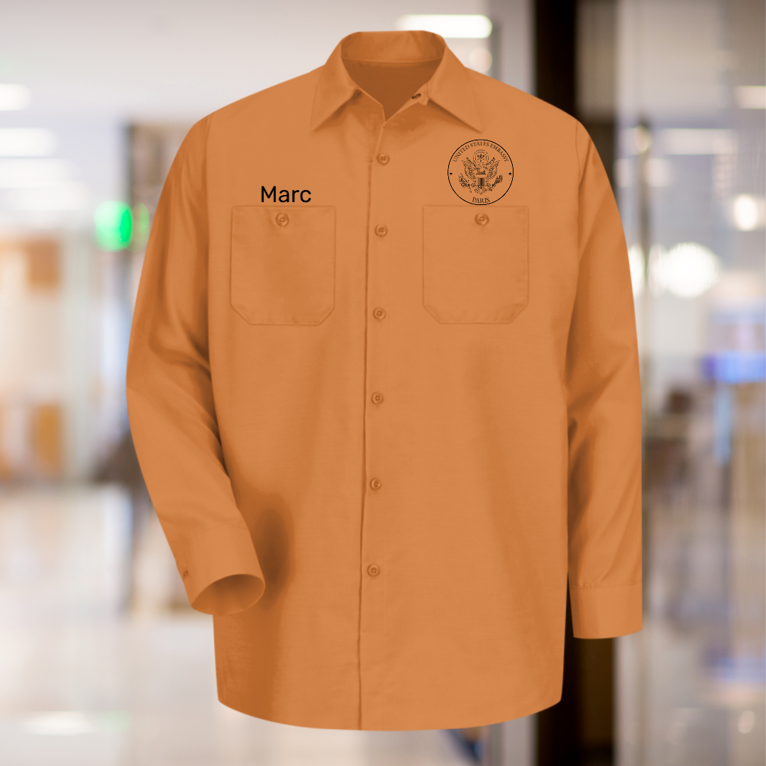 Men's Long Sleeve Uniform Shirt, Classic Post Seal: Global