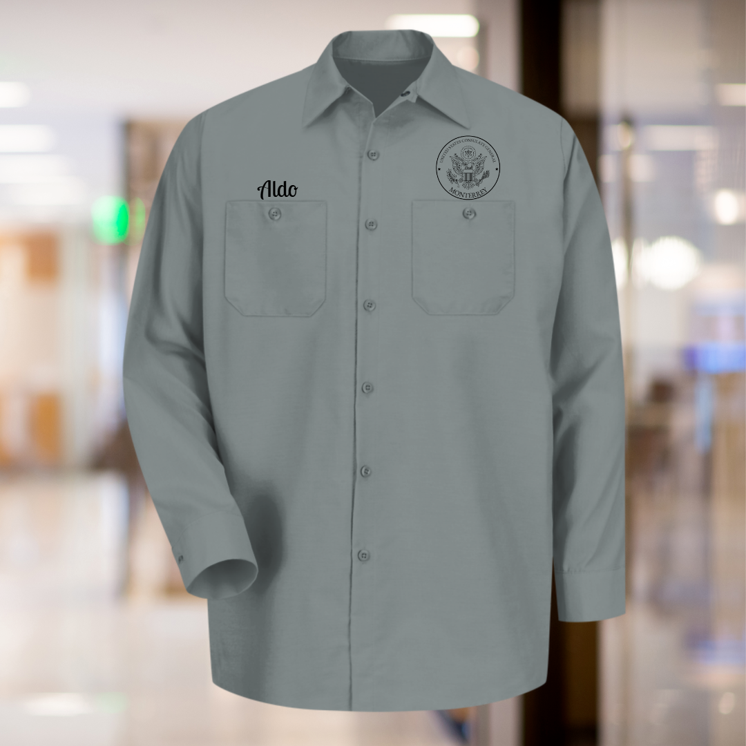 Men's Long Sleeve Uniform Shirt, Classic Post Seal: Global