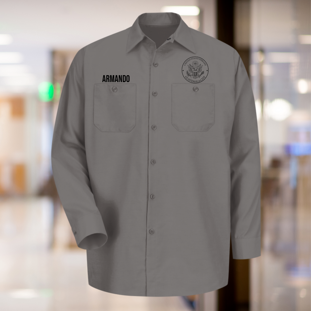 Men's Long Sleeve Uniform Shirt, Classic Post Seal: Global