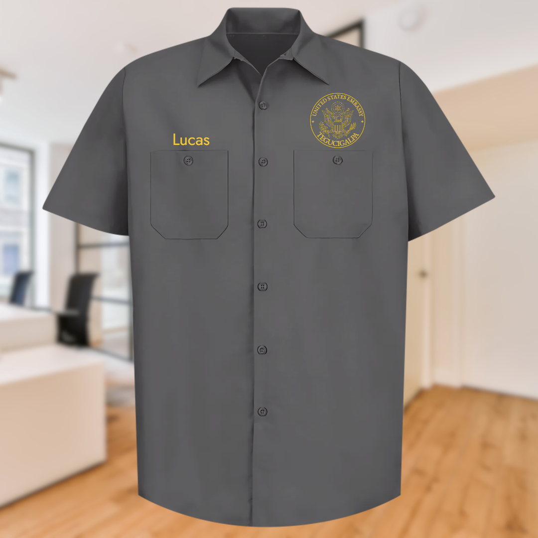 Men's Short Sleeve Uniform Shirt, Classic Post Seal: Global