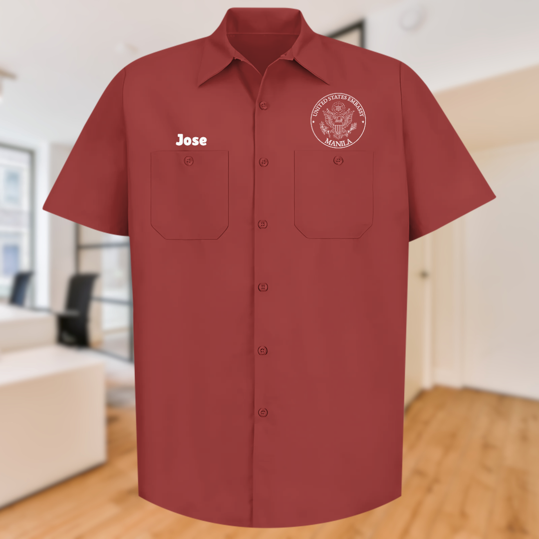 Men's Short Sleeve Uniform Shirt, Classic Post Seal: Global