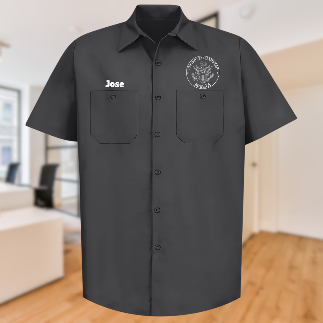 Men's Short Sleeve Uniform Shirt, Classic Post Seal: Global