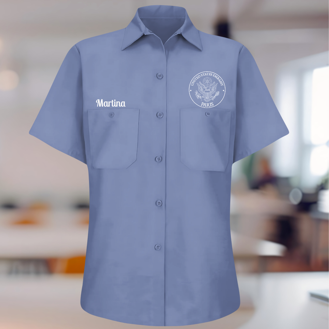 Women's Short Sleeve Uniform Shirt, Classic Post Seal: Global