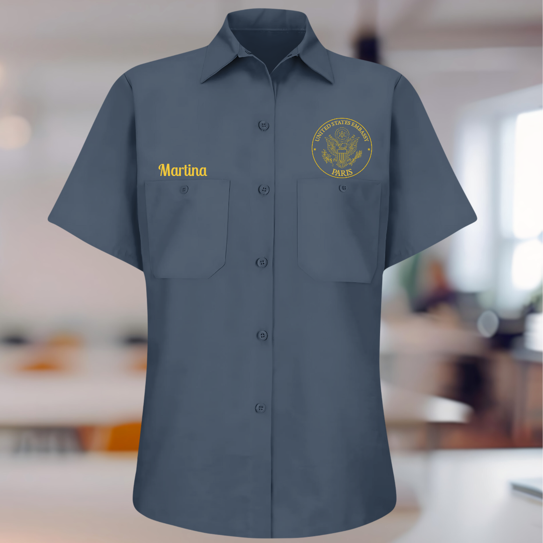 Women's Short Sleeve Uniform Shirt, Classic Post Seal: Global