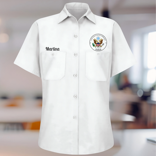 Women's Short Sleeve Uniform Shirt, Classic Post Seal: Global