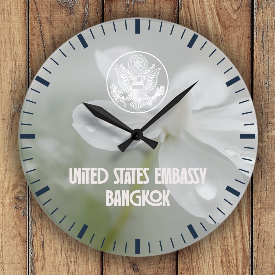 Modern, Personalized Acrylic Clock: Global