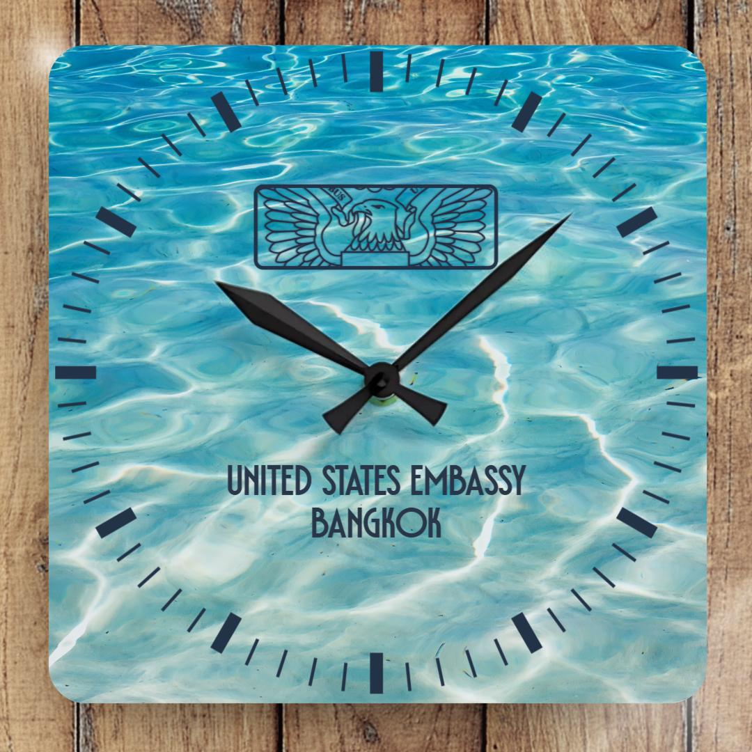 Modern, Personalized Acrylic Clock: Global