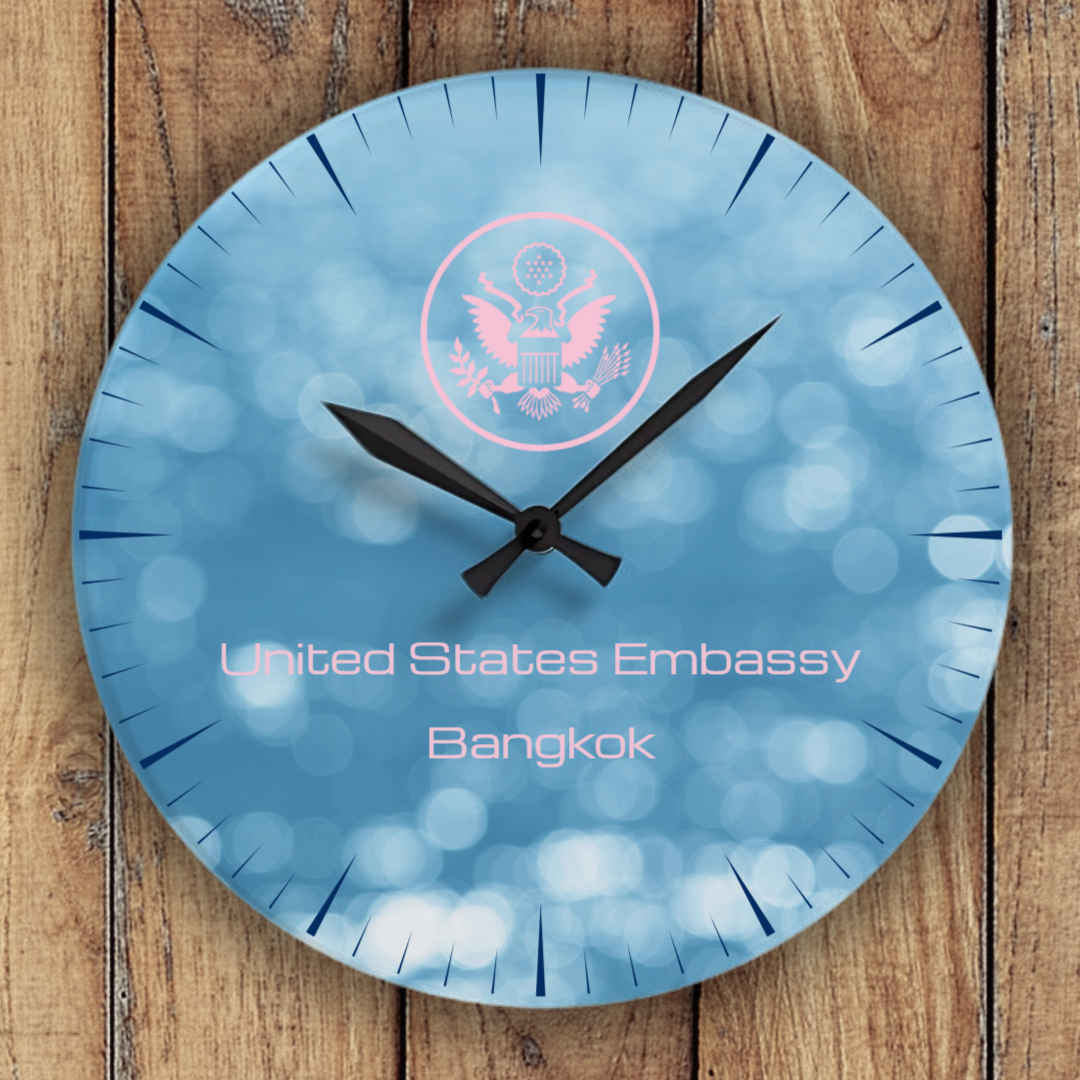 Modern, Personalized Acrylic Clock: Global