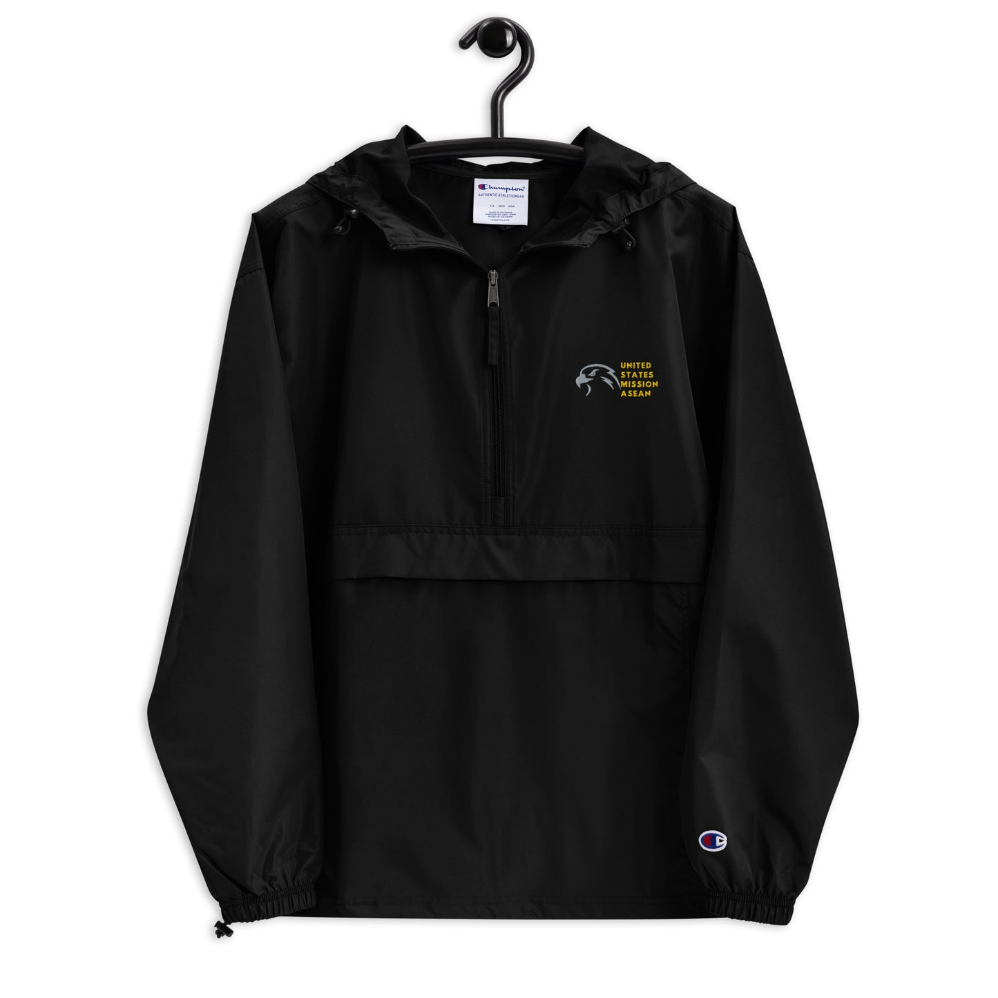 Champion Brand Embroidered Packable Jacket:  ASEAN