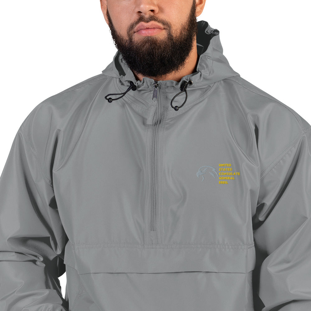 Champion Brand Embroidered Packable Jacket: Erbil