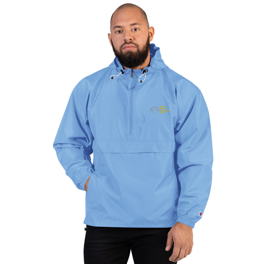 Champion Brand Embroidered Packable Jacket:  Lyon