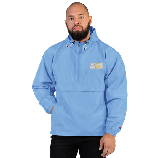 Champion Brand Embroidered Packable Jacket:  Nuku'Alofa