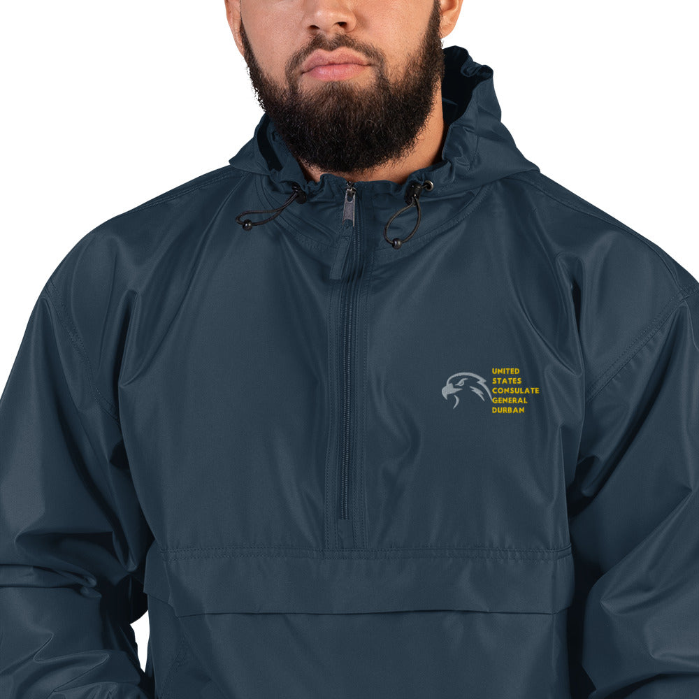 Champion Brand Embroidered Packable Jacket: Durban