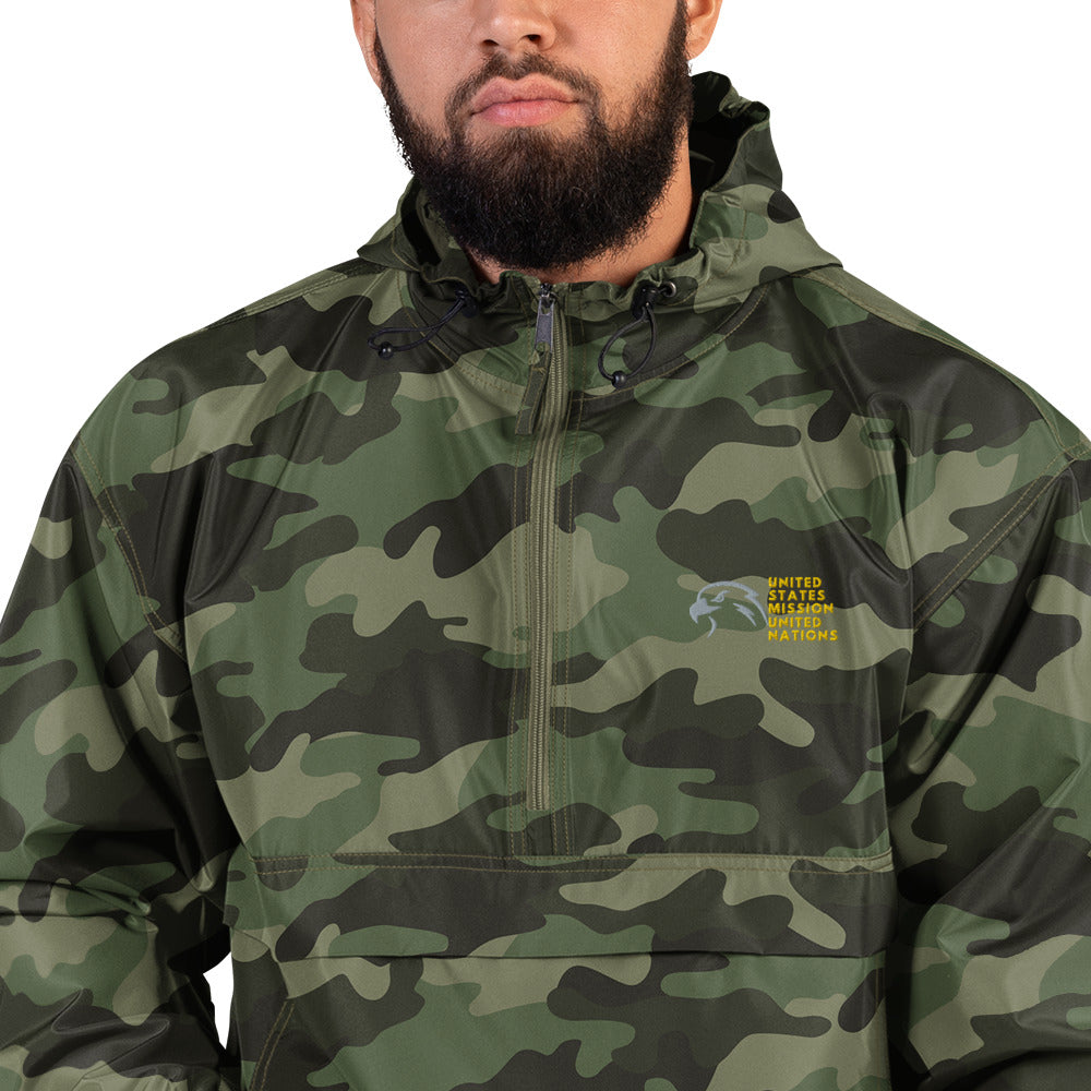 Champion Brand Embroidered Packable Jacket:  United Nations