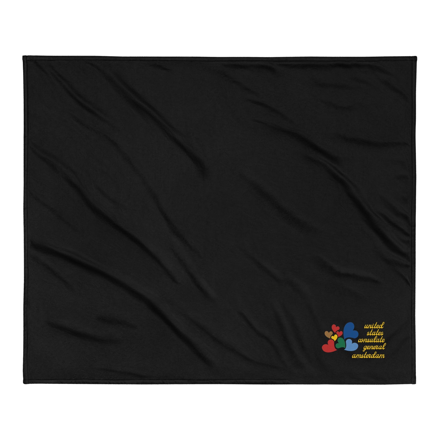 Premium Embroidered Sherpa Blanket: Amsterdam