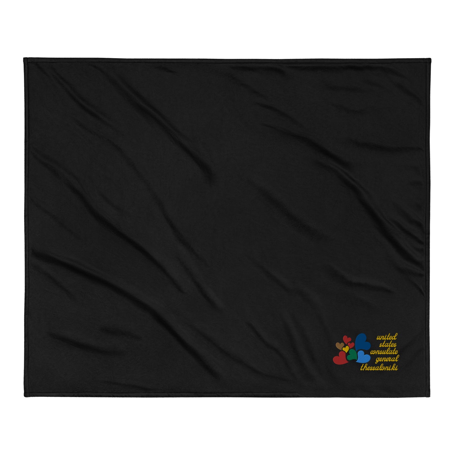 Premium Embroidered Sherpa Blanket: Thessaloniki