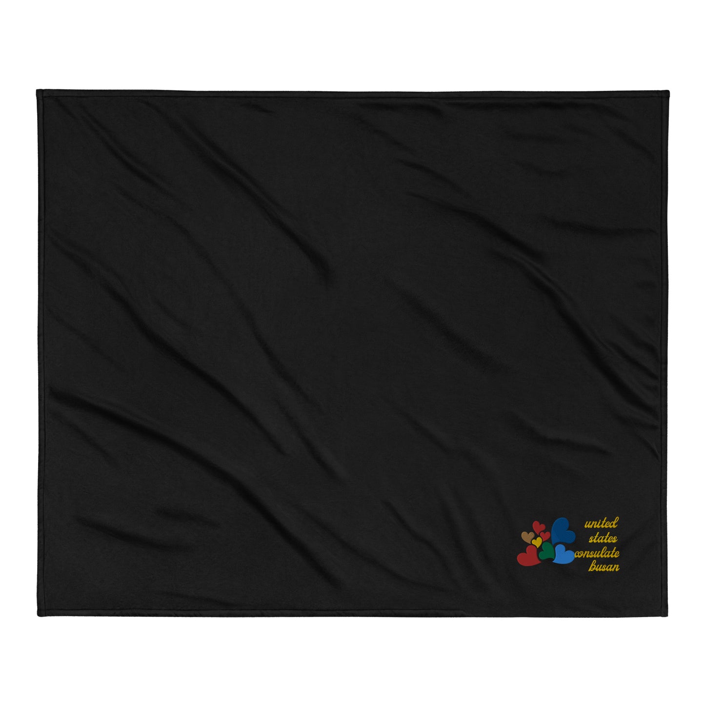 Premium Embroidered Sherpa Blanket: Busan