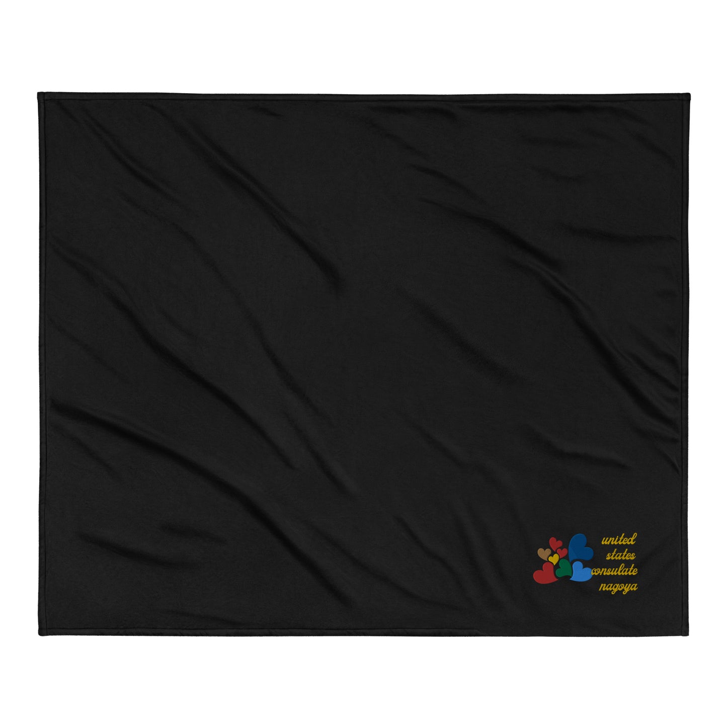 Premium Embroidered Sherpa Blanket: Nagoya