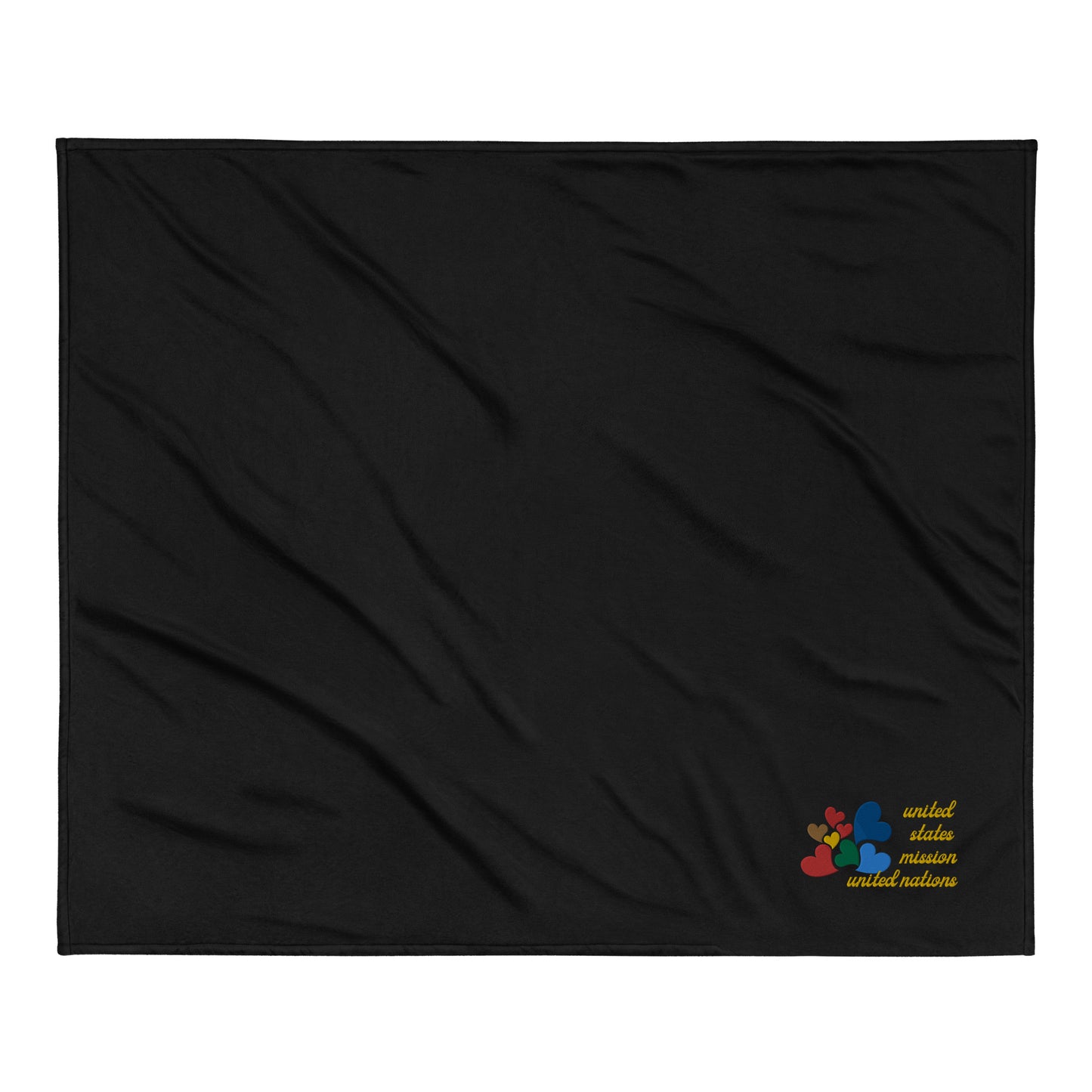 Premium Embroidered Sherpa Blanket: United Nations