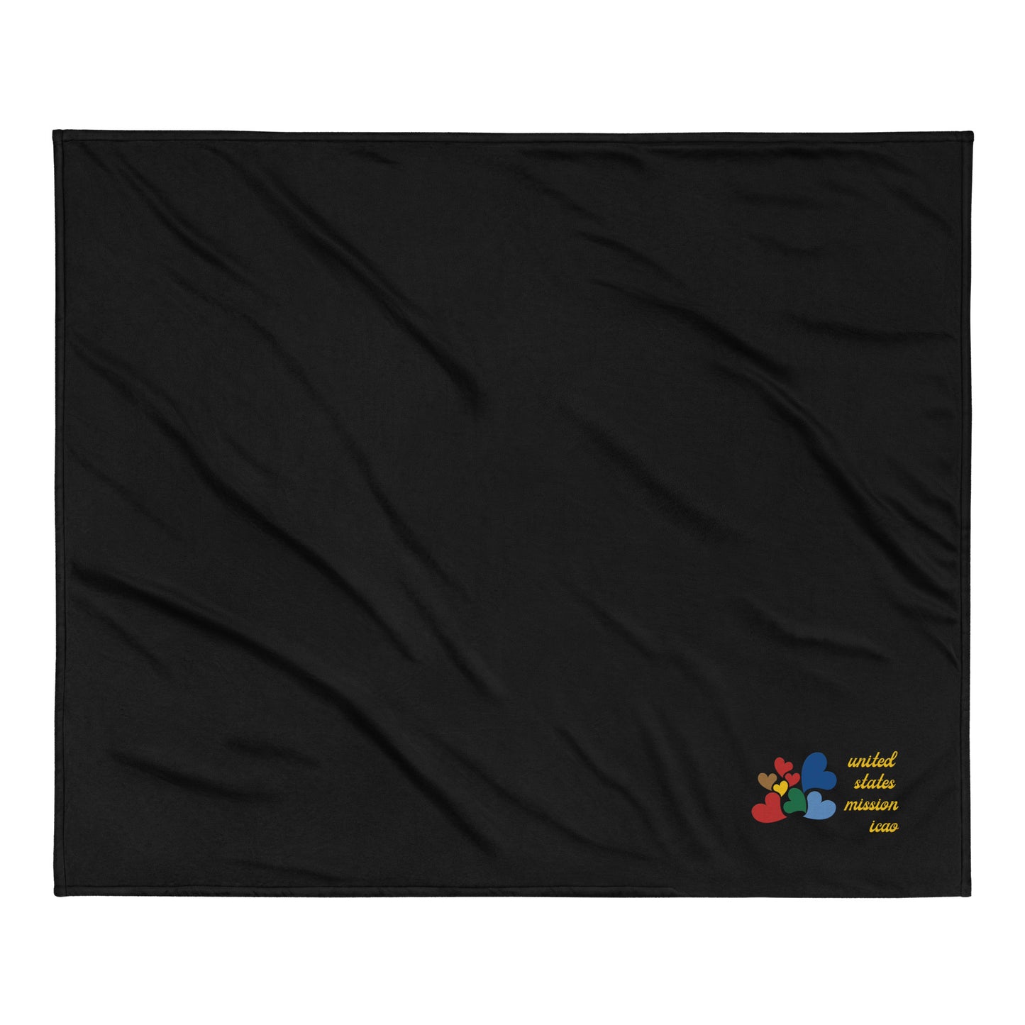 Premium Embroidered Sherpa Blanket: ICAO