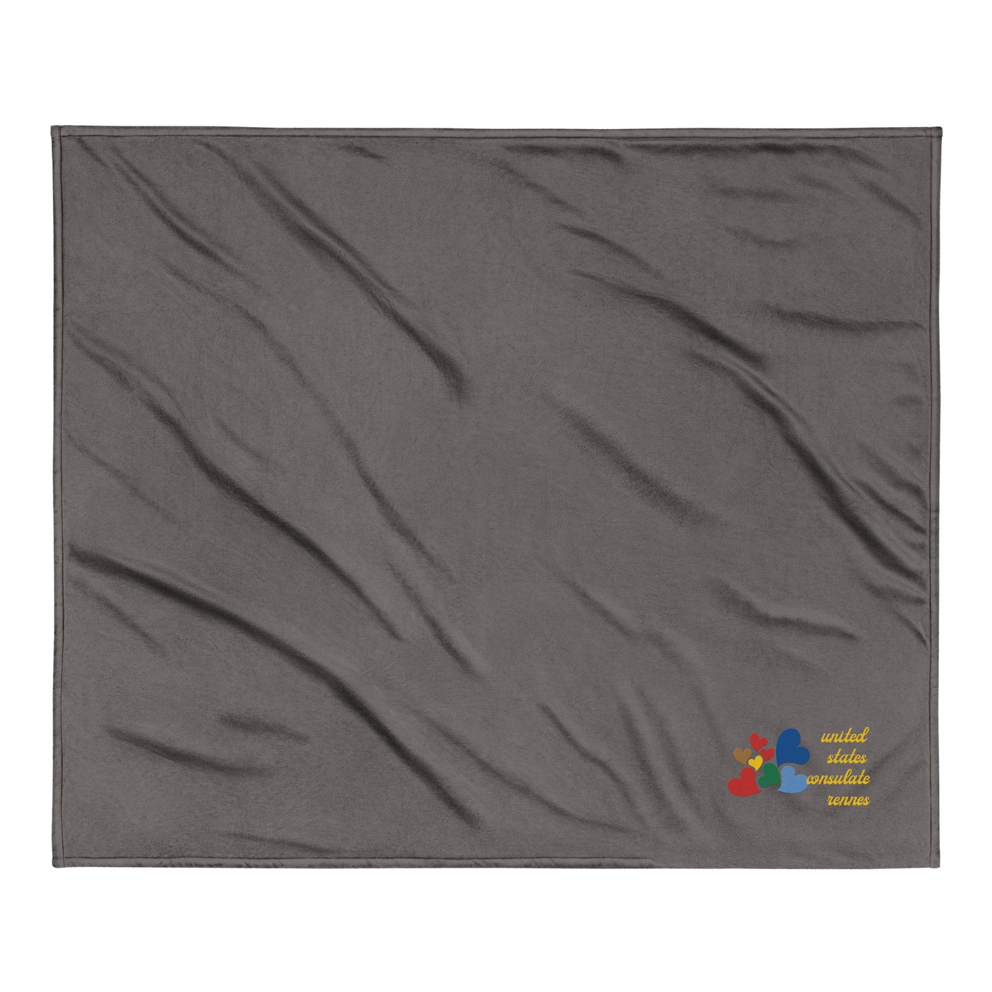 Premium Embroidered Sherpa Blanket: Rennes