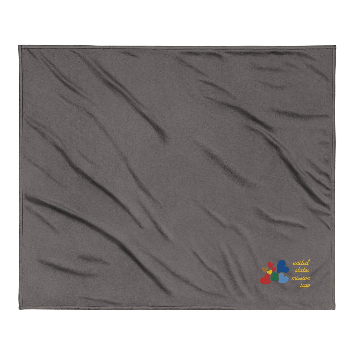 Premium Embroidered Sherpa Blanket: ICAO