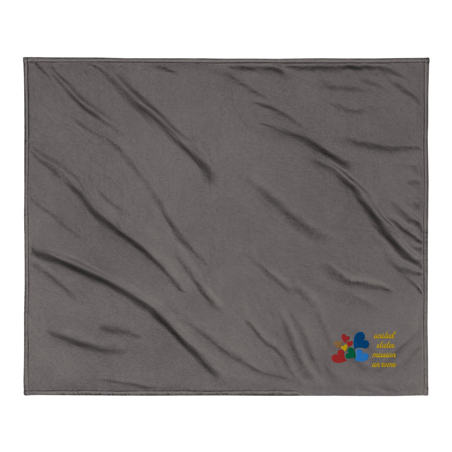 Premium Embroidered Sherpa Blanket: UN Rome