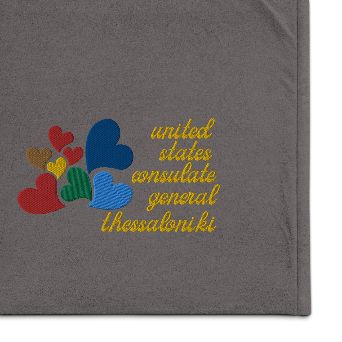 Premium Embroidered Sherpa Blanket: Thessaloniki