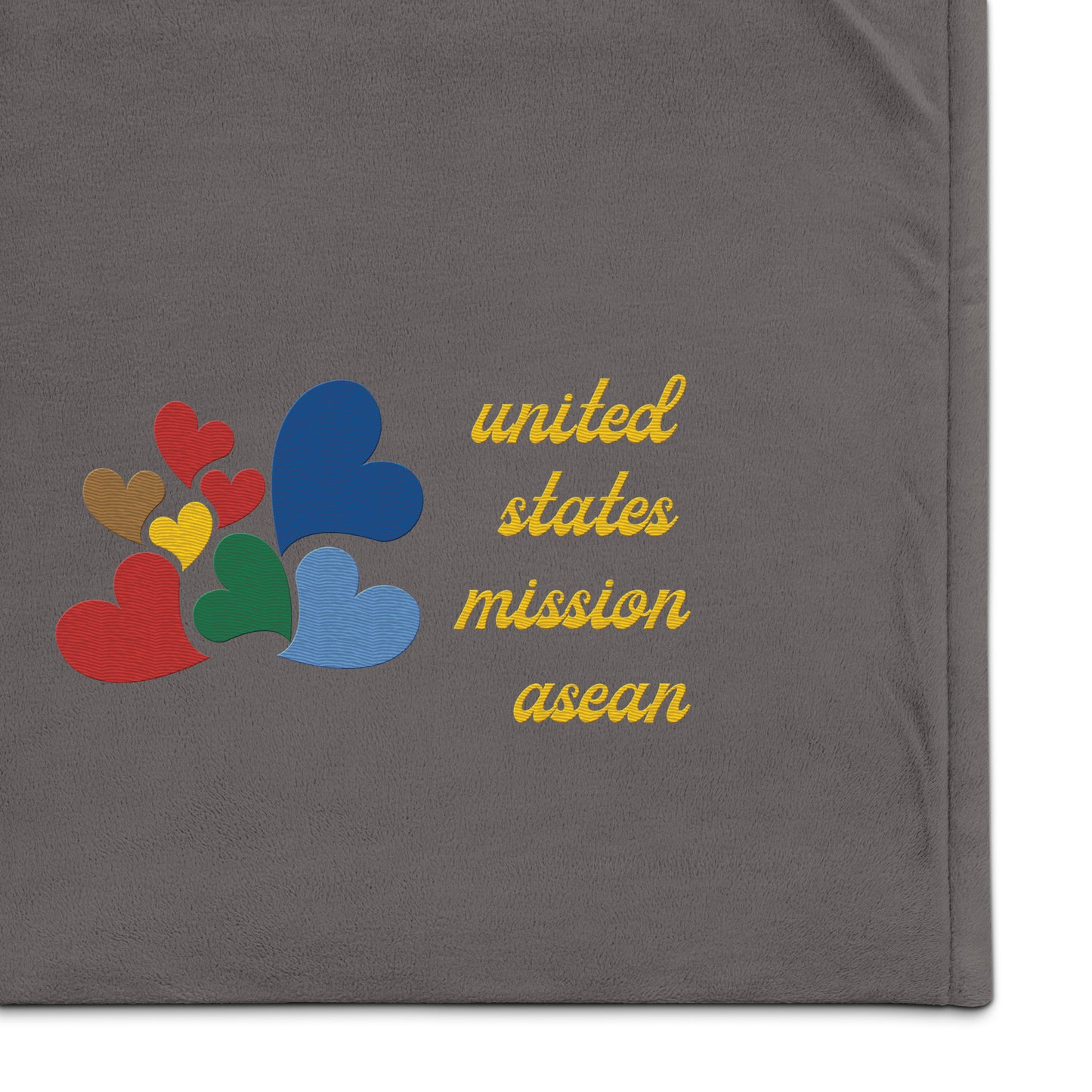 Premium Embroidered Sherpa Blanket: ASEAN