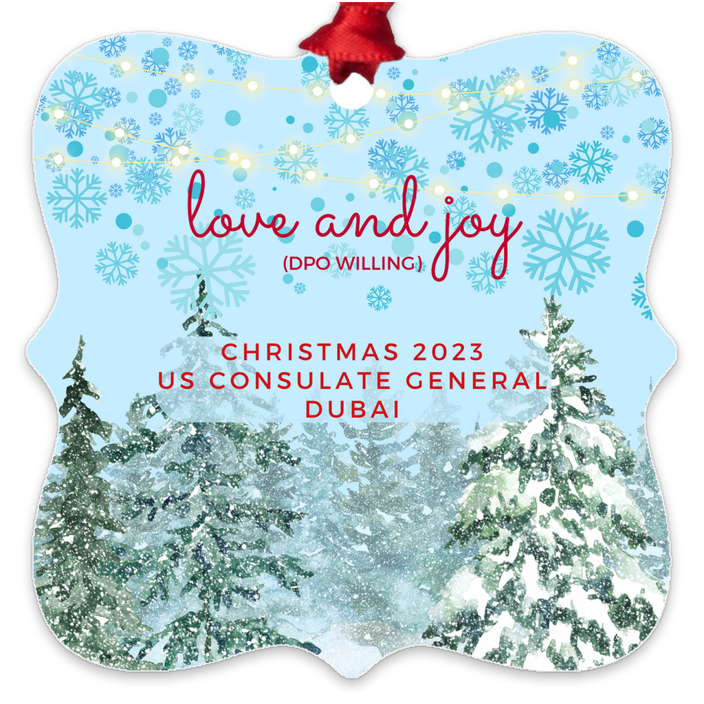 Metal Ornament for Those Who Know About DPO and Santa: Dubai