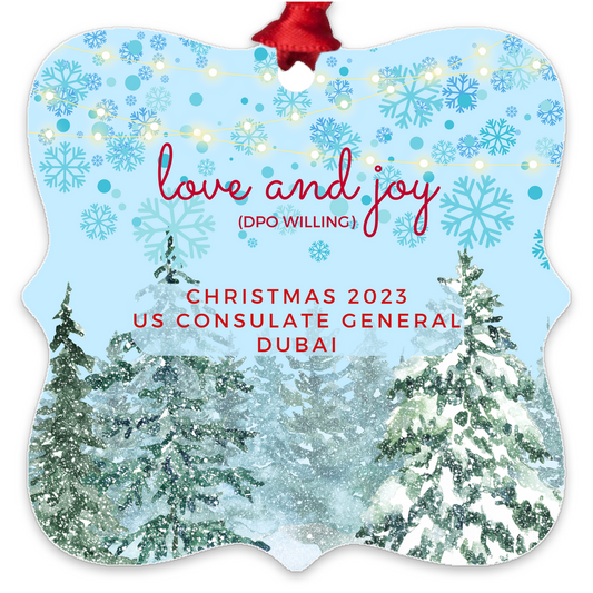 Metal Ornament for Those Who Know About DPO and Santa: Dubai