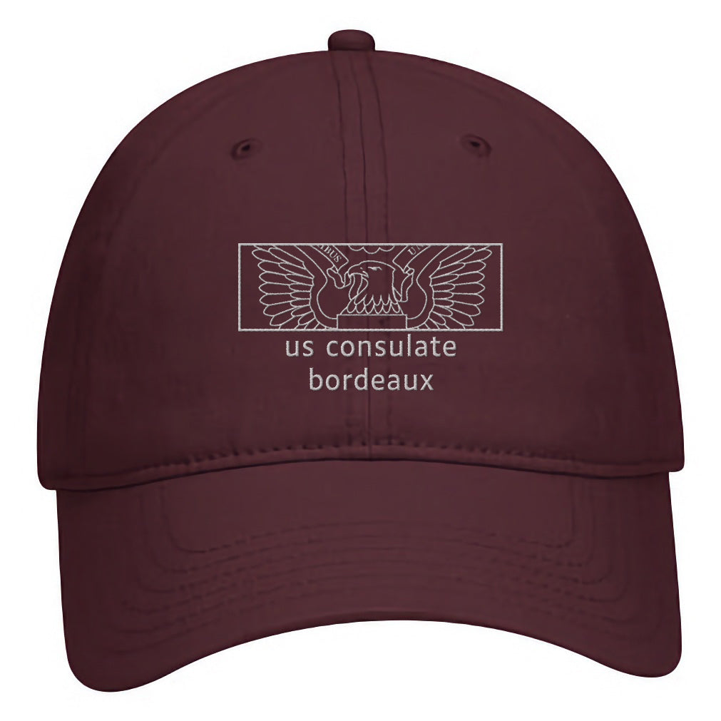 Classic Embroidered Cap: Bordeaux