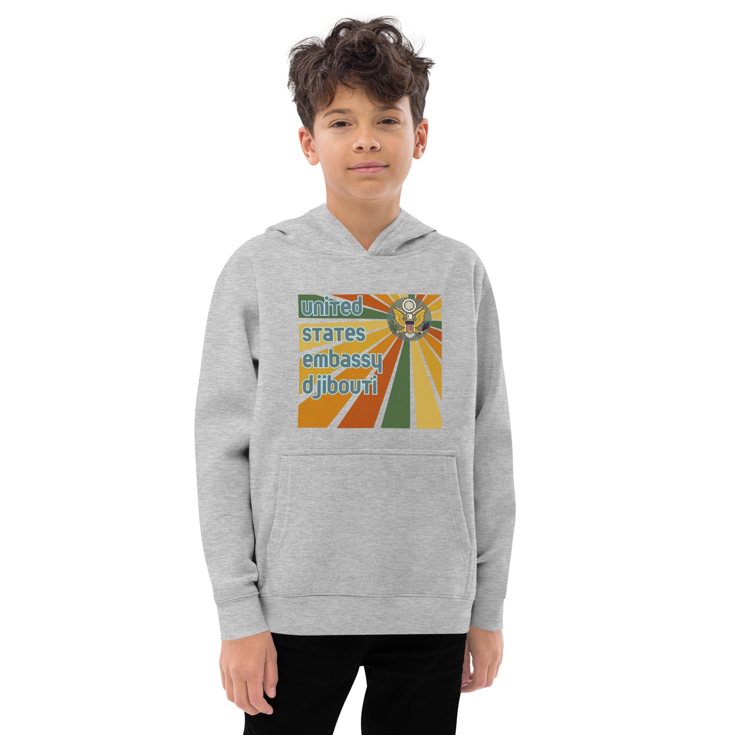 Youth Hoodie, Sunburst: Djibouti