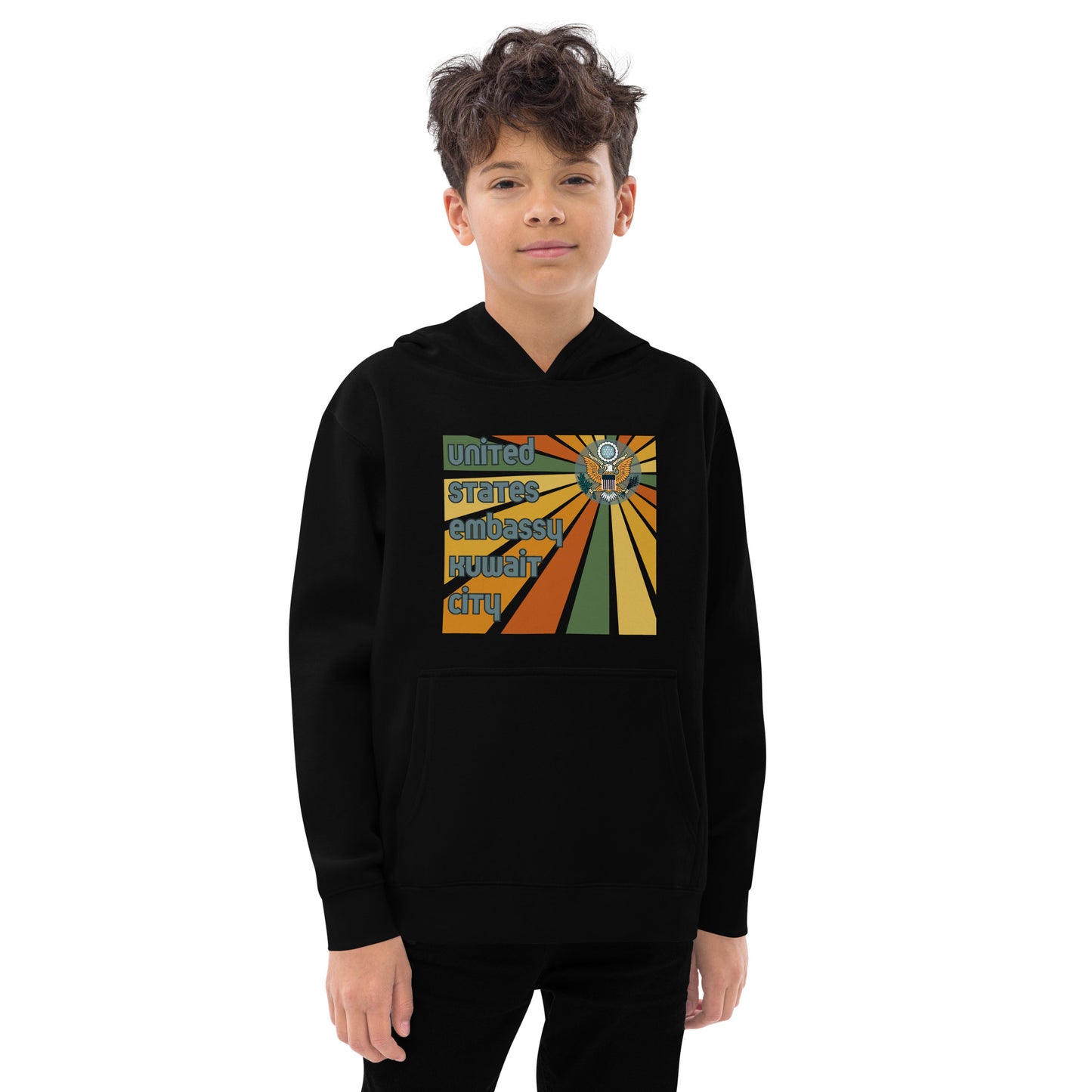 Youth Hoodie, Sunburst: Kuwait City