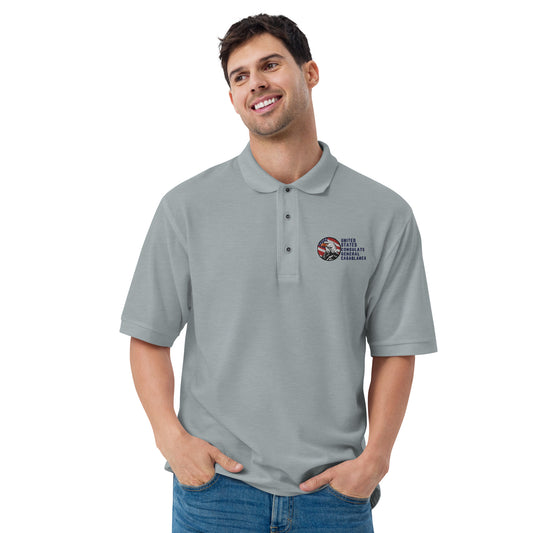 Men's Embroidered Polo, Watchful Eagle: Casablanca