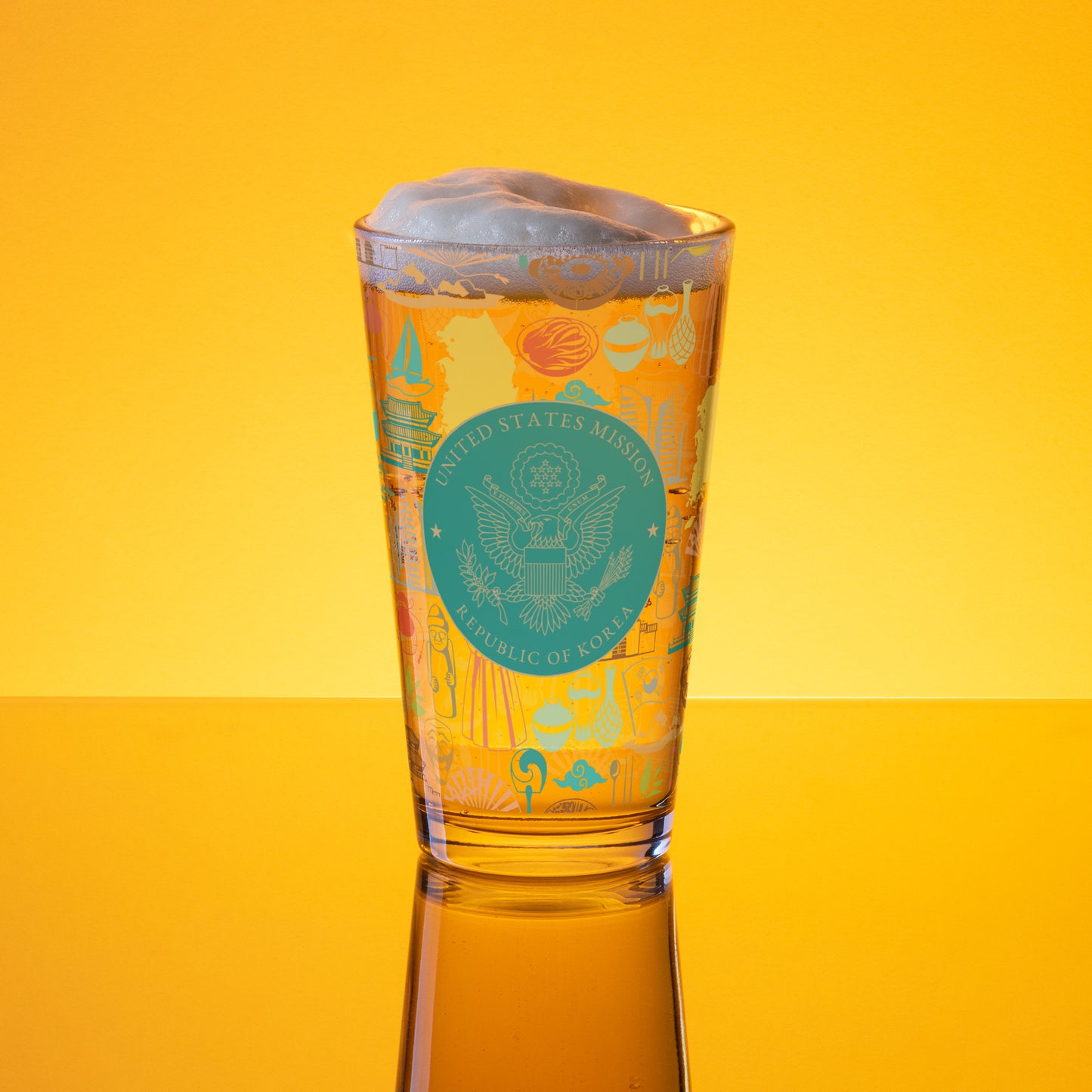 Shaker Pint Glass: Korea